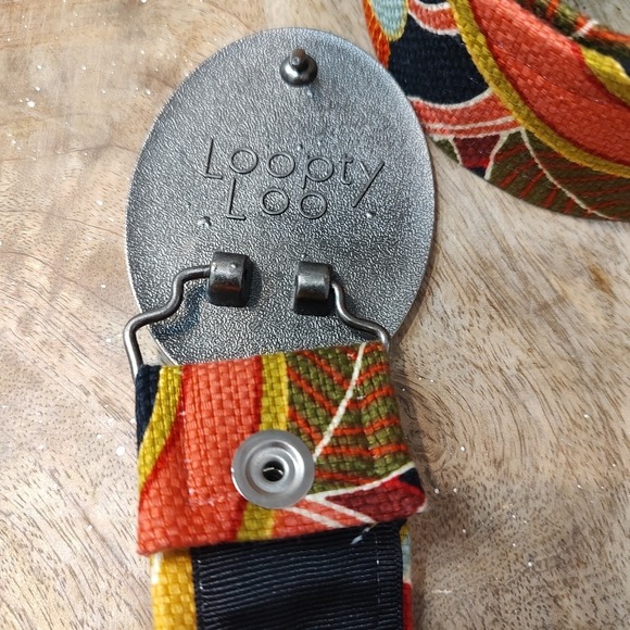 Loopty Loo Fabric Floral Belt Women Flower Buckle Fall Boho 49" Long Sz XL - Picture 2 of 7